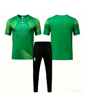 Billige Fotballdrakt Brasil Keeper Replika Bortedraktsett Barn VM 2026 Kortermet (med bukser)